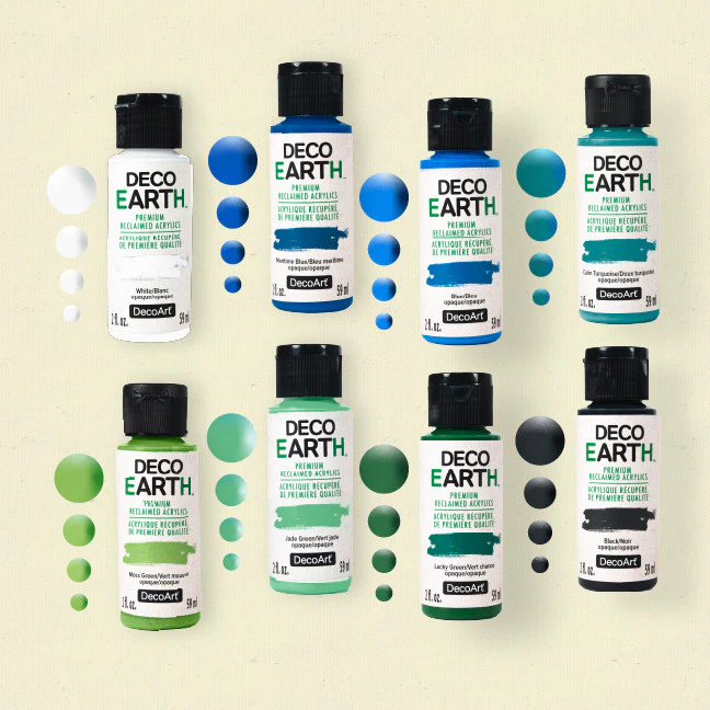 DecoEARTH Ocean Blue Reclaimed Acrylic Paint Set