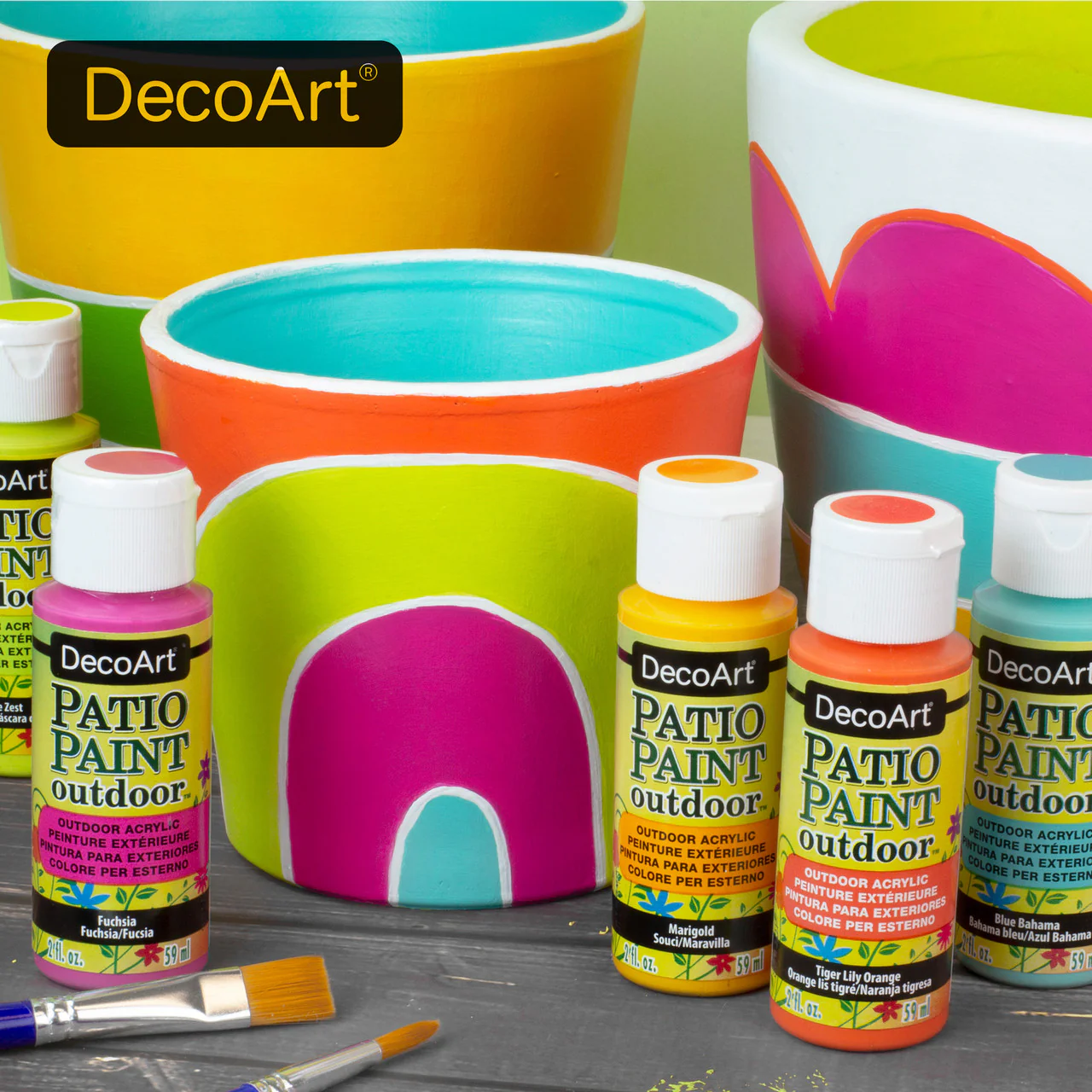 Pastel Patio Paint Outdoor Paint Set 24ct - Image 6
