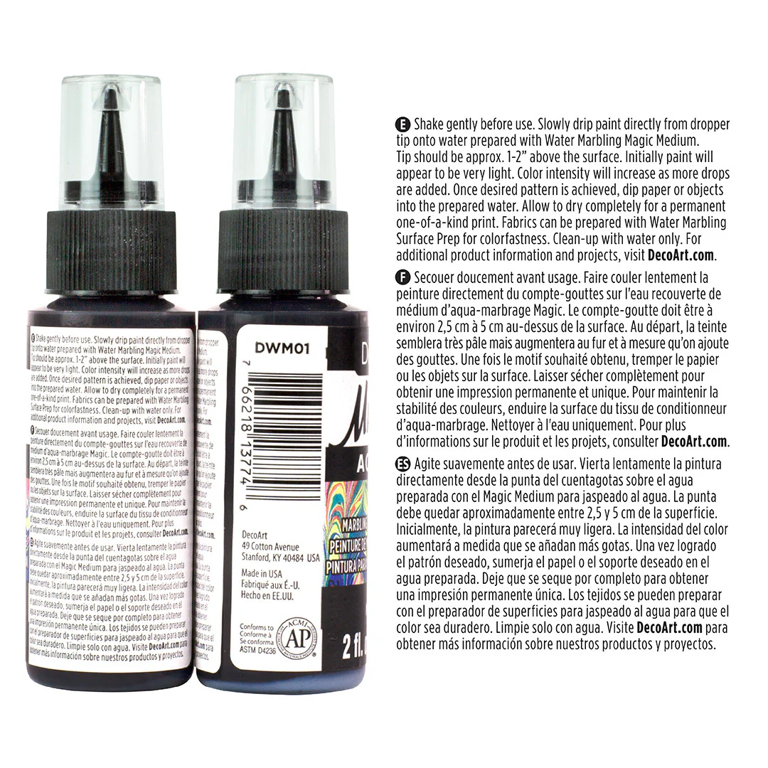 Water Marbling Paint Black 2pk - Image 3