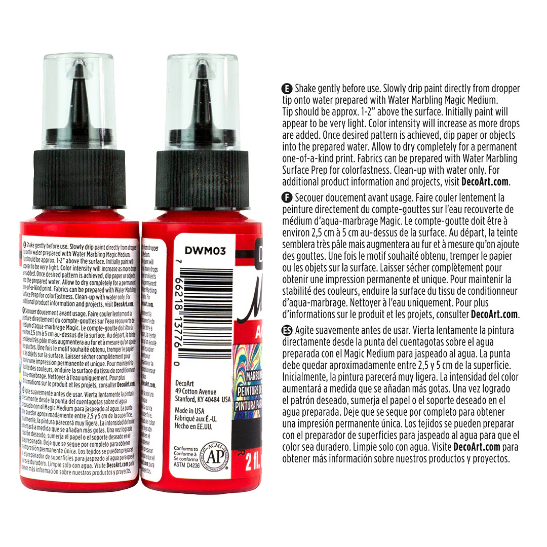Water Marbling Paint Red 2pk - Image 3