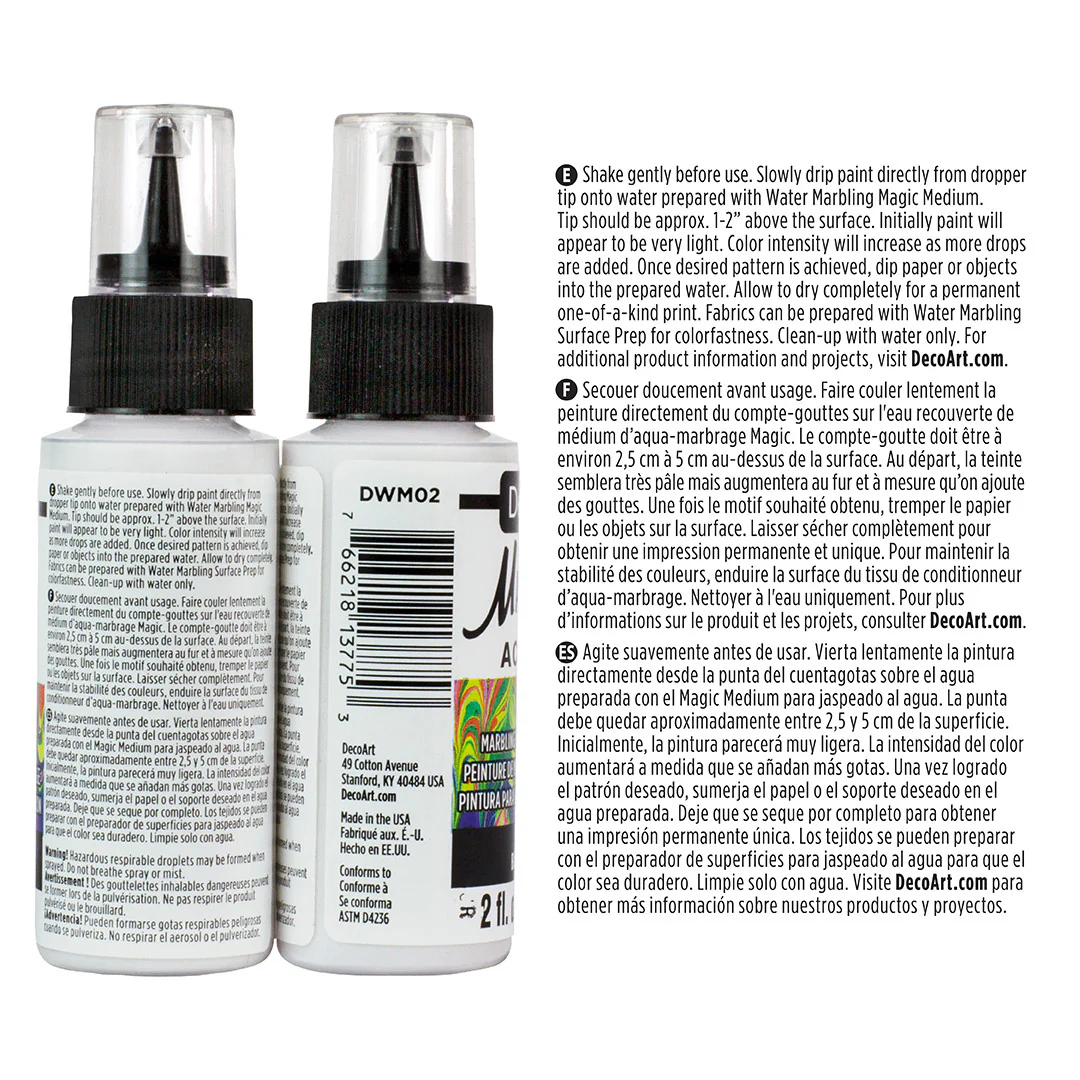Water Marbling Paint White 2pk - Image 3